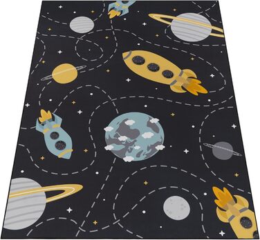 Дитячий килим Paco Home для хлопчиків та дівчаток, 140x200 см, сірий, антиковзний, сучасний килим в дитячу кімнату