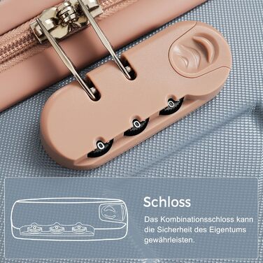 Набір валіз Merax 3 шт. з жорстким корпусом, 4 колеса, блакитний колір