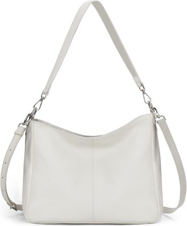 Жіноча сумка-шопер Befen з натуральної шкіри бежевого кольору, середнього розміру, з ручками та 2 плечовими ременями - класична елегантна сумка-хобо