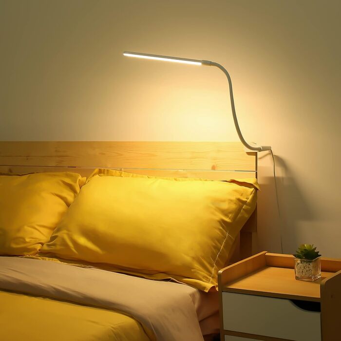 LED лампа для столу Lepro з кріпленням, архітектурна лампа з регульованим підсвічуванням, захист очей, USB, 3 кольори та 10 рівнів яскравості, для офісу