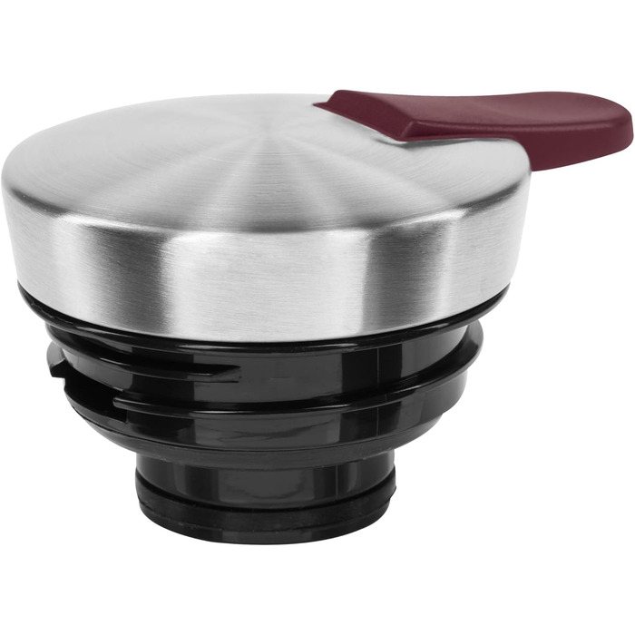 Emsa Soft Grip Insulated Thermos, 1.5 Liter, Stainless Steel, 12 hours hot + 24 hours cold, Leak-proof, Non-slip Grip, Color Burgundy N4120500