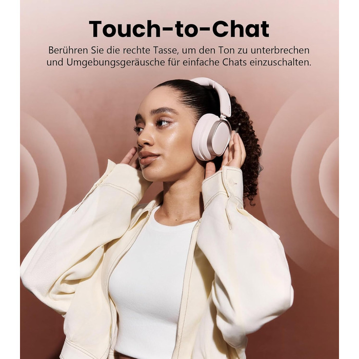 Навушники бездротові Edifier ES850NB Over-Ear з шумозаглушенням, Hi-Res Audio, Bluetooth 5.4, рожеві