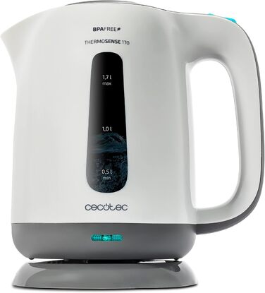 Електричний чайник Cecotec ThermoSense 170, 1.7 л, BPA-free, знімний фільтр від накипу та подвійним захистом