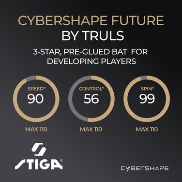 Турнік для настільного тенісу STIGA Cybershape Future Truls Möregårdh, 3 зірки, шестигранна форма, чорний