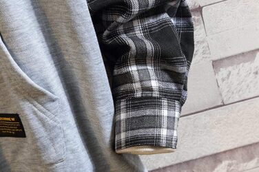 Спортивна кофта GURUNVANI Unisex 20wy801 з капюшоном, сіра (3XL)