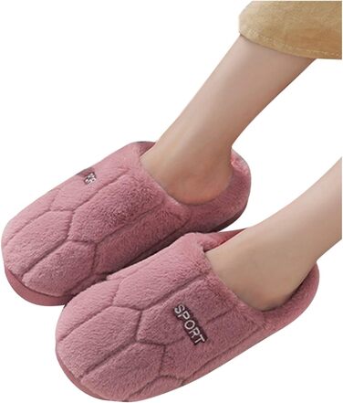 Тапочки жіночі зимові з плюшу, чоловічі з фетру, теплі, зручні, унісекс, червоні, 37/EU