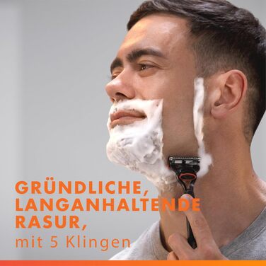 Бритва Gillette Fusion 5 для чоловіків, металевий станок для вологого гоління, чорний (бритва + 3 смінні леза + захисний ковпачок)