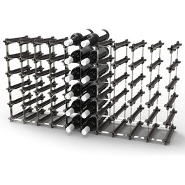 Wine rack, stainless steel, silver, 49.5 x 49.5 cm, 25-unit (50er Large Kit Wine Rack)