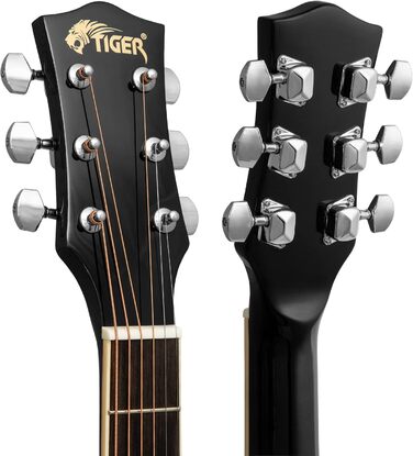 Електроакустична гітара Tiger ACG2-BK Set - Чорний колір, повний розмір, стандартна модель