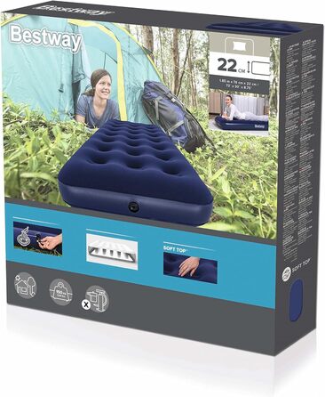 Надувне ліжко Bestway Blue Horizon Single XL/Lo 185 x 76 x 22 см