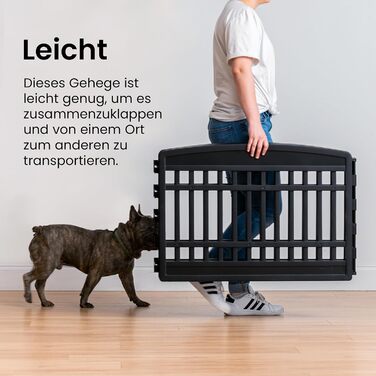 Iris Ohyama 4-Panel Dog Playpen with Lockable Door, 24