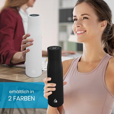Розумна пляшка SMARDY DropUp 500 мл синього кольору з нержавіючої сталі з УФ-стерилізацією та нагадуванням про воду