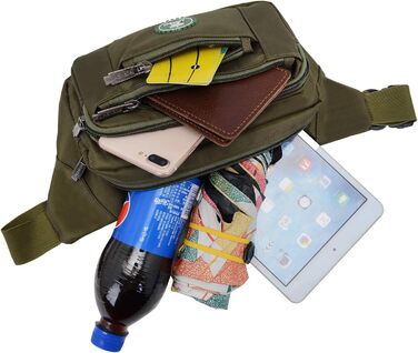 Водонепроникна поясна сумка для чоловіків та жінок, спортивна, для бігу, піших прогулянок, велосипедна сумка, для ножа та туристичного інструменту (оливковий)