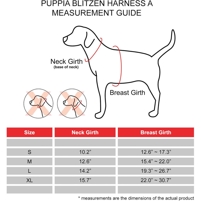 Шлейка для собак Puppia Blitzen - м'яка шлейка для собак на Різдво, червона, розмір M