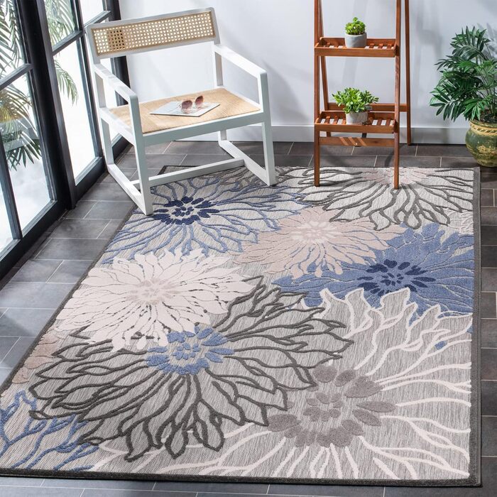 Килимок Impression Outdoor Wetterfest: вологостійкий килим для балкона, тераси, саду та дому (60 x 110 см, сірий)