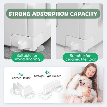 Клітка-загон для собак, 6-панельна, для дому, біла (156 x 78 x 60 см)