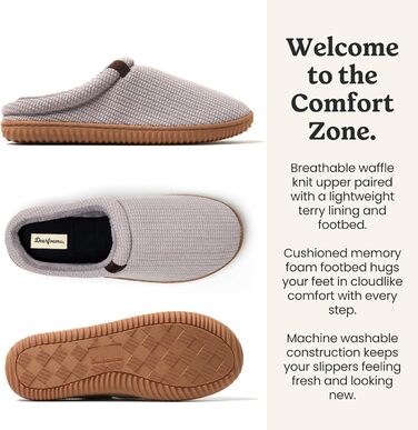 Тапочки чоловічі Dearfoams Case Casual Clog, сірі, 47/48 EU