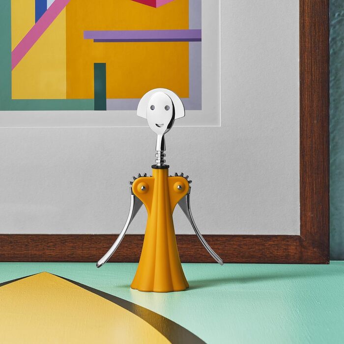 Alessi AM01 Yellow & Chrome Resin Bottle Opener