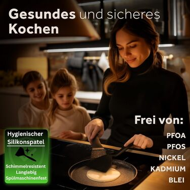ZWIEGER Сковорода для млинців з антипригарним покриттям 26 см, індукція, з силіконовою лопаткою