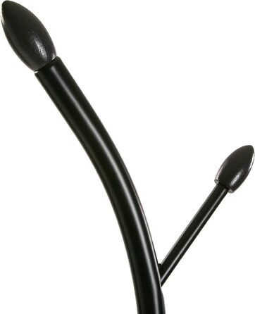 Versa Swindon Minimalist Coat Rack for the Entrance Area, with 9 Hooks for Clothes or Bags, Dimensions (H x W x D) 185 x 32 x 32 cm, Metal, Color: (Black)