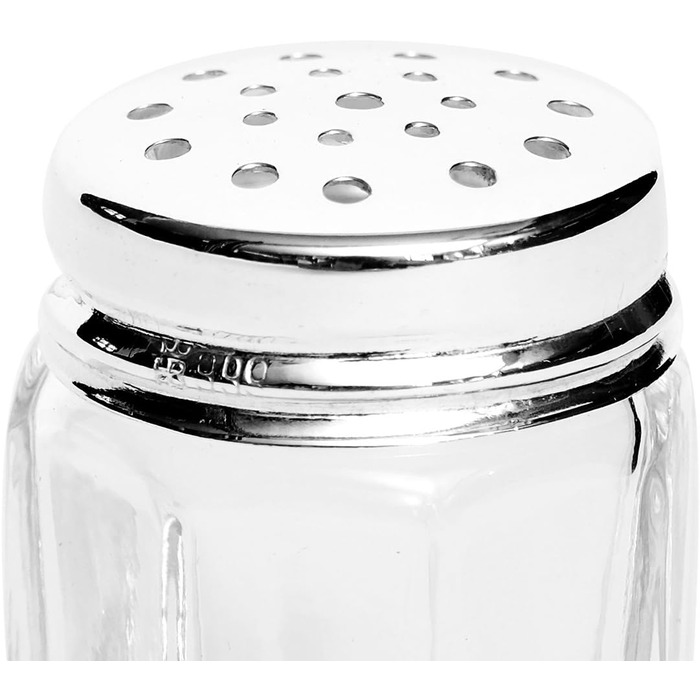 Brillibum Design Mini Salt Shaker Crystal Glass Spice Shaker Square Small Glass Fine Silver Real Silver Salt Shaker Pepper Shaker Shaker Glass Salt and Pepper Shaker