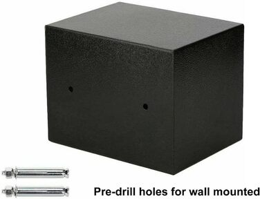 Сейф для ключів Tresor з ключовим та кодовим замком, 31x20x20 см, вологостійкий, для дому, офісу, готелю, чорний