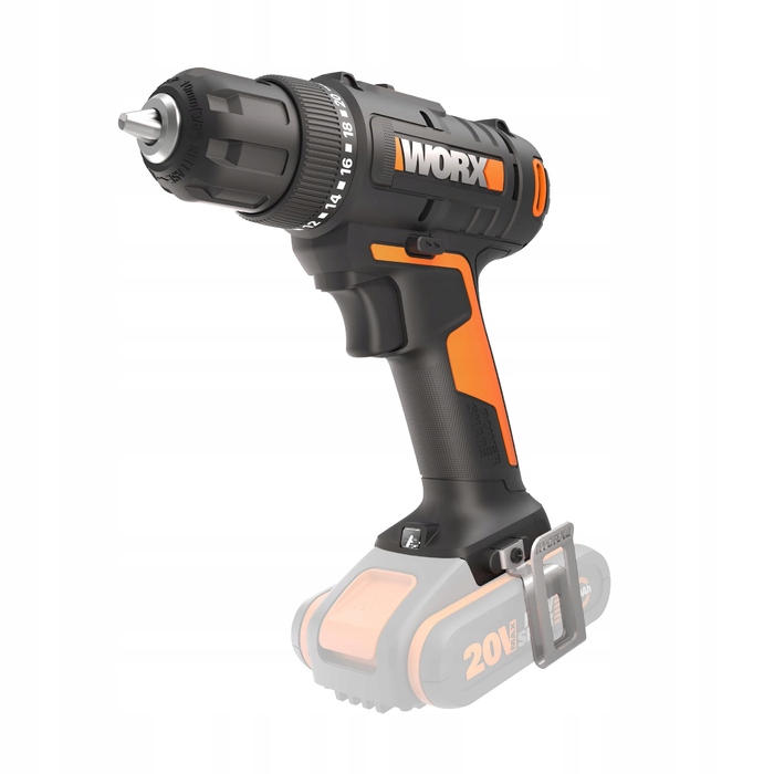 Дриль-шурупокрут WORX WX100.9, 30 Нм, 20 В, 2 швидкості, LED-підсвітка