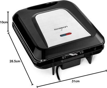 Lehmann Electric Nut Baker with Non-Stick Coating | 1700W | Nut Maker for 24 Nut Halves | Nut Baking Machine | Nut Waffle Iron for Oreschki and Nut Waffles