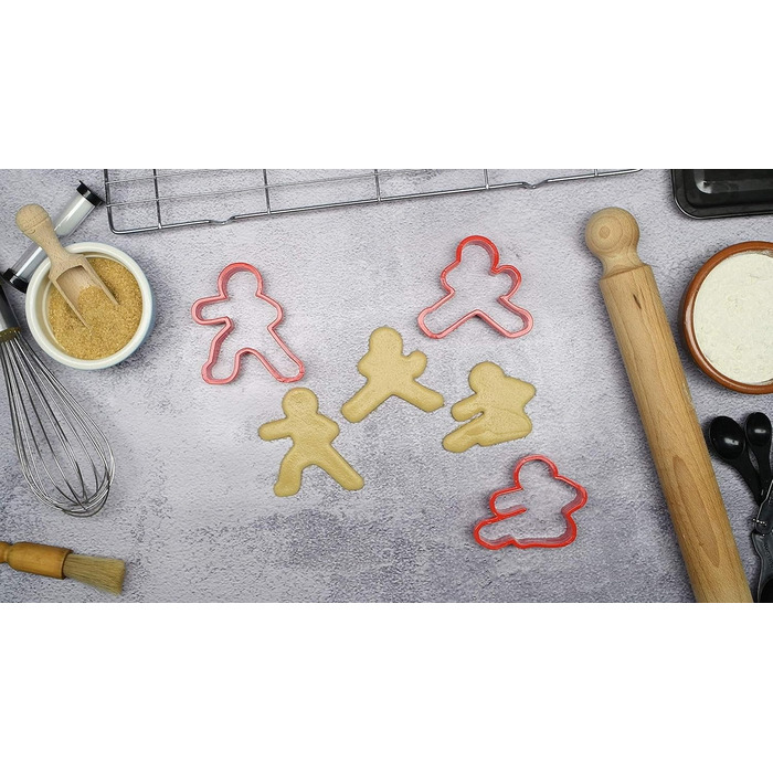 Форми для печива Ninjabread Men – 3 шт, чоловічки-ніндзя, для пряників та печива, Goggly