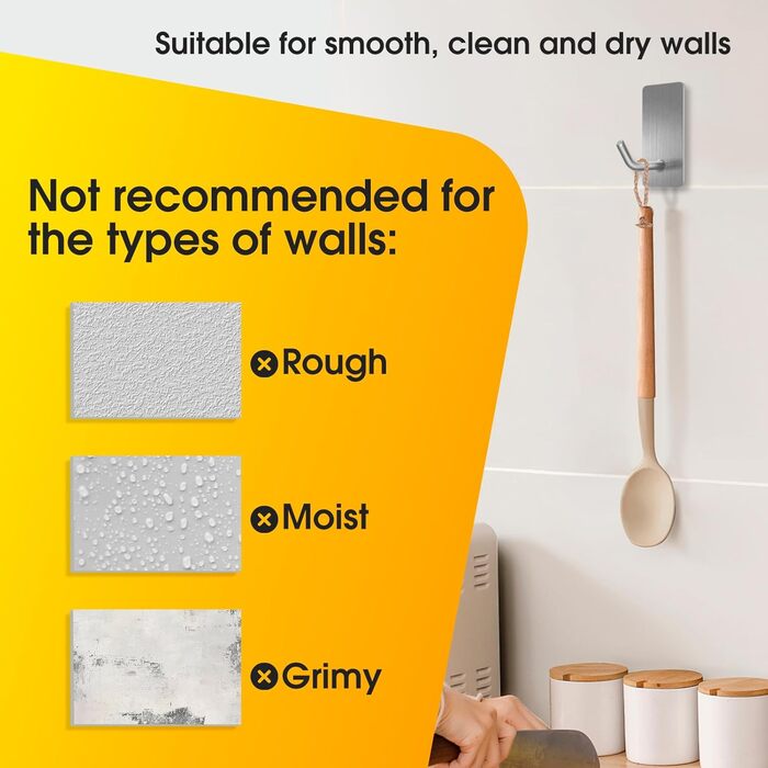 Набір тримачів для рушників без свердління, 10 шт. Самоклеючі гачки з нержавіючої сталі 304, надміцні, для великих предметів, настінні гачки для ванної, туалету та кухні, стійкі до корозії, срібні