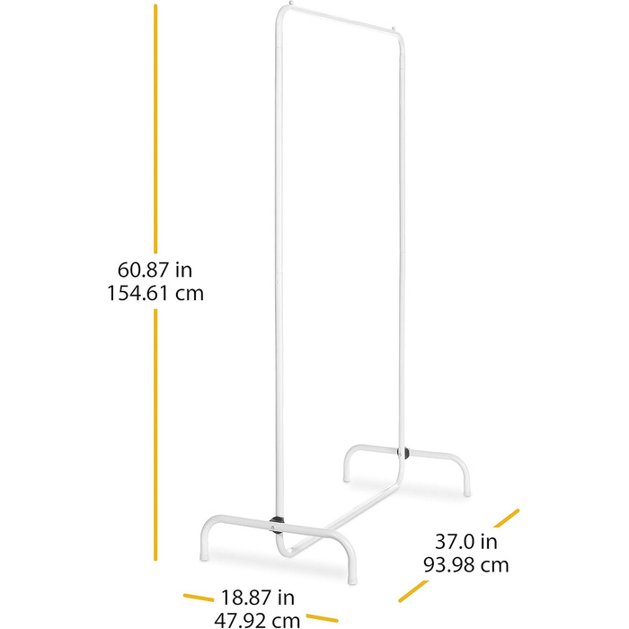 Whitmor Clothes Rack, Adjustable, White/Chrome (White)