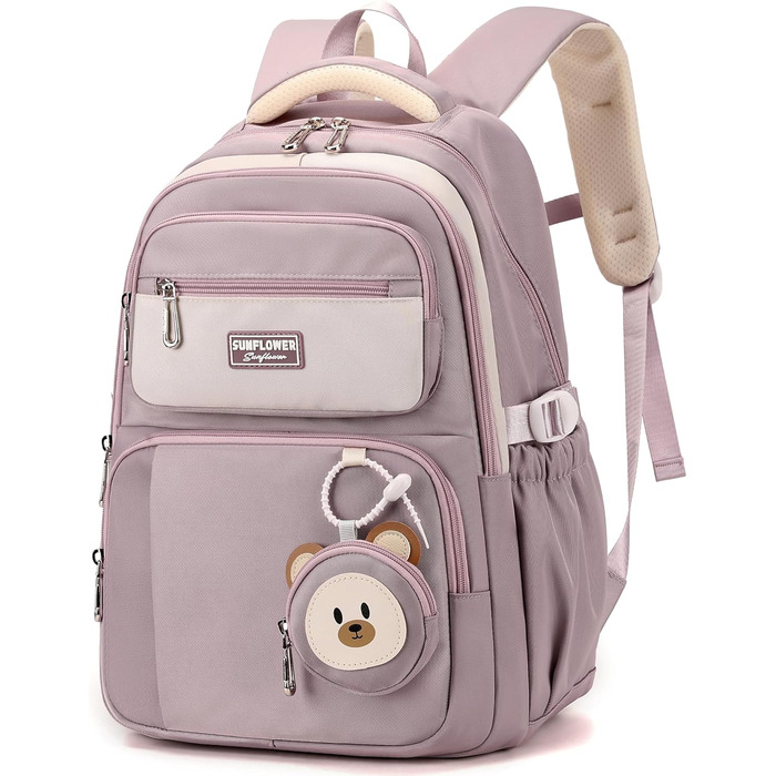 Дитячий рюкзак Makukke для школи, водонепроникний, 30л, 5 клас, зелений (фіолетовий)