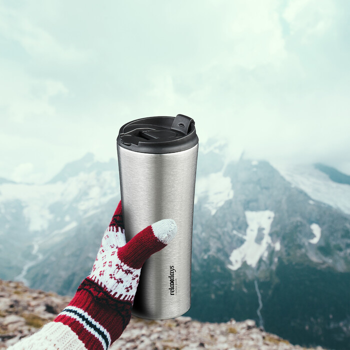 Relaxdays Stainless Steel Thermobecher 400ml