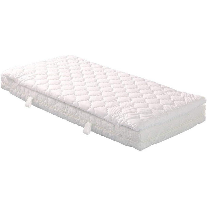 Badenia Trendline Senso Mattress Topper with Bubble Pattern, approx. 140 x 200 cm, white, Öko-Tex certified, produced according to German quality standards