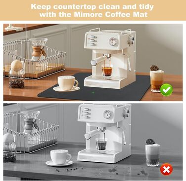 Килимок для кавомашини Kaffeematte швидковисихаючий, 30x40 см, темно-сірий - захист від вологи для кухонних поверхонь