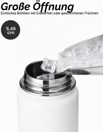 Термофляга Coolflask 2Л з трубочкою та 3 кришками, вакуумна пляшка для води з нержавіючої сталі для спорту та подорожей, Starry Indigo Black