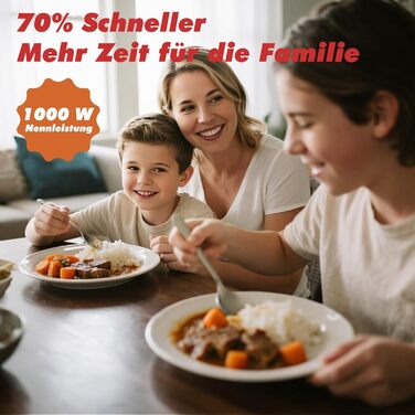 Мультиварка Aigostar Panda 5.5л, 7-в-1, 14 програм, LED-дисплей, 1000W, антипригарне покриття