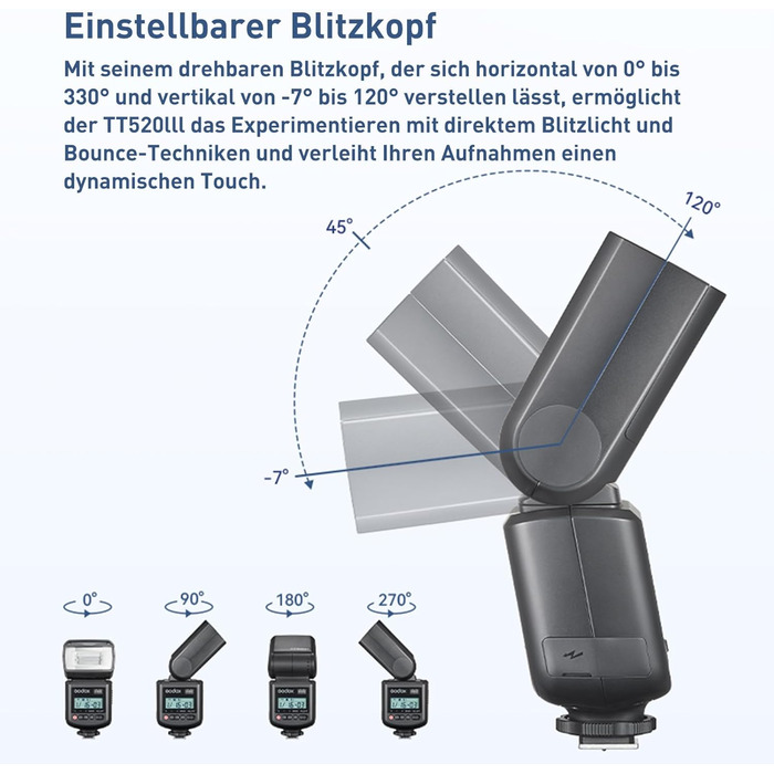 Спалах для камери Godox TT520III з радіопередавачем RT-16, GN33, підтримка S1/S2, сумісний з камерами
