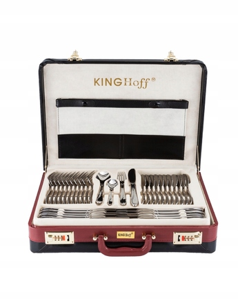 Набір столових приборів Kinghoff на 72 предмети для 12 осіб, метал, глянцевий
