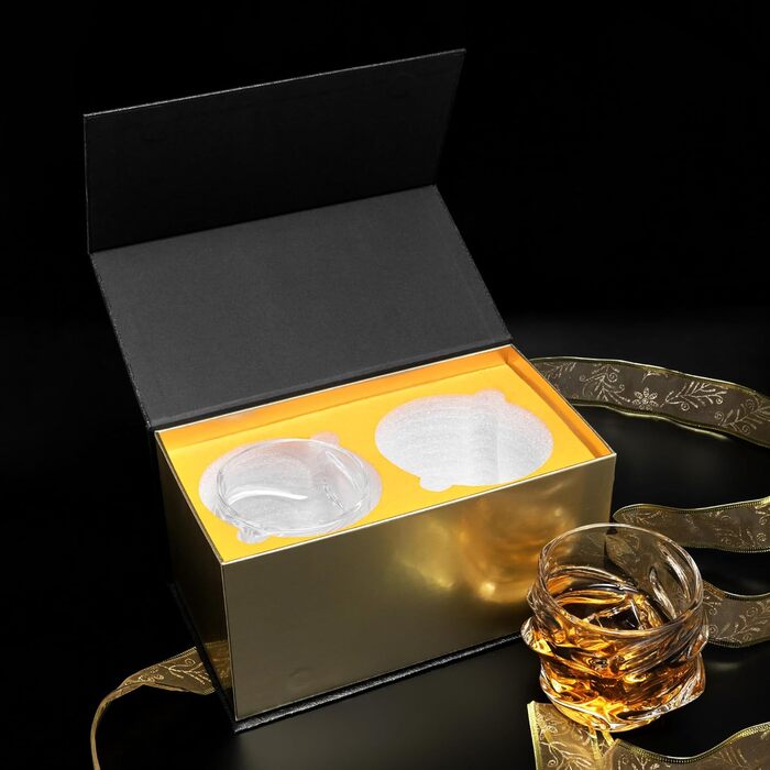 Набір склянок для віскі KANARS (4 шт.), 320 мл, без свинцю, кришталь, преміум-якість, подарунковий набір