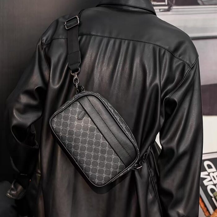 Чоловіча сумка-месенджер через плече Klein: водонепроникна сумка CrossBody з багатофункціональними кишенями для роботи та подорожей, чорна