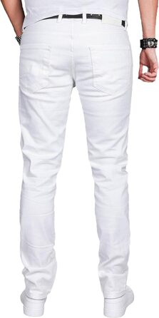 Чоловічі джинси Alessando Salvarini Slim Fit білі, еластичні, розмір 31W/30L