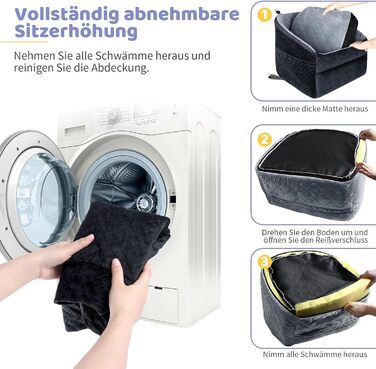 Автокрісло для собак GL GLENSLAVE: комфортне та безпечне автотранспортування маленьких собак. Знімне, миюче, з подушкою та сумкою для зберігання (чорний/сірий)