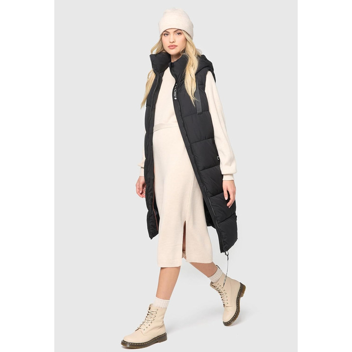 Жіноча степна жилетка Navahoo з капюшоном, без рукавів, чорна. Outdoor жилетка з капюшоном, утеплена, B942 L