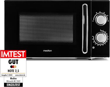 Мікрохвильова піч MEDION MD 15644, 700 Вт, 17 л, 6 рівнів, чорна