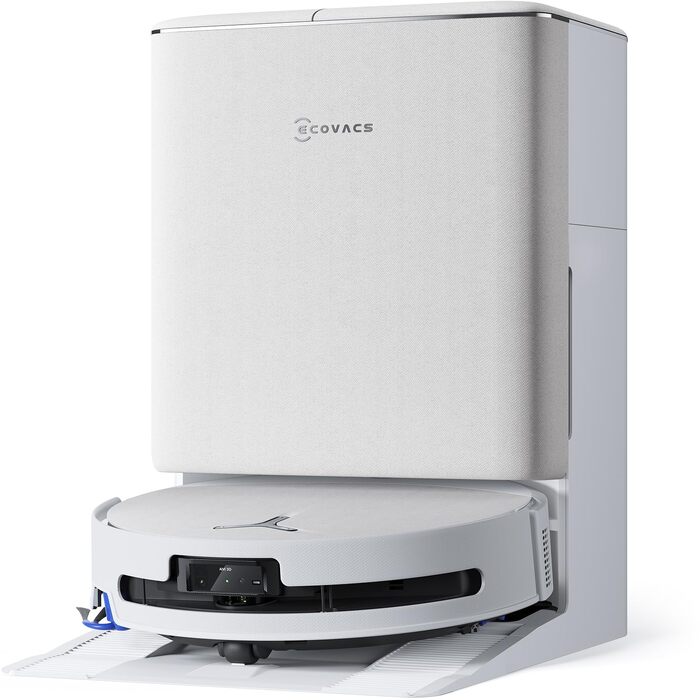Робот-пилосос з функцією вологого прибирання ECOVACS T90 PRO Omni, 30 000 Па, PowerBoost, матовий білий