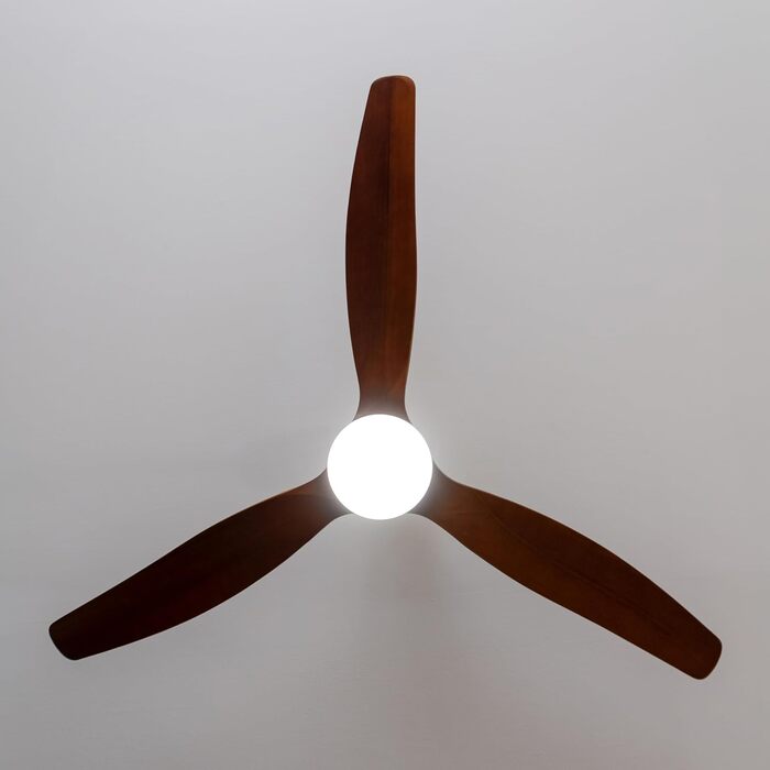 Стельовий вентилятор Cecotec EnergySilence Aero 5275 DarkWood з LED підсвіткою та пультом, 40W, 52 дюйми, DC мотор, зимовий/літній режим