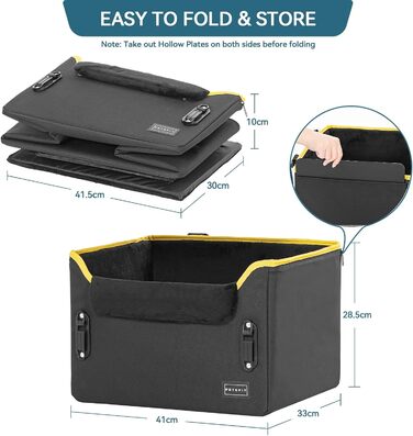 Автокрісло для собак Petsfit - чорне, з кріпленням для безпечного транспортування