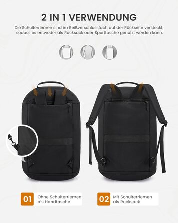 Спортивна сумка LOVEVOOK: велика, водонепроникна, з відділенням для взуття, 45L, 51x28x32 см