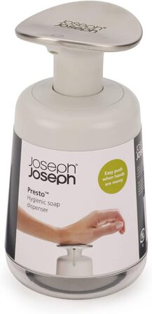 Seifensпender Joseph Joseph Presto Edelstahl з широкою помпою, нержавіюча сталь, сірий/зелений